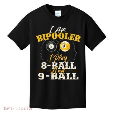 I Am Bipooler Snooker Game Billiards Lover Pool Player Kids T-Shirt
