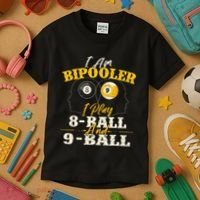 I Am Bipooler Snooker Game Billiards Lover Pool Player Kids T-Shirt thumb 3