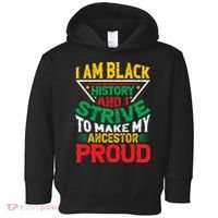 I Am Black History And I Strive To Make My Ancestor Proud Gift Toddler Hoodie thumb 0