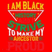 I Am Black History And I Strive To Make My Ancestor Proud Gift Santa Hat thumb 1
