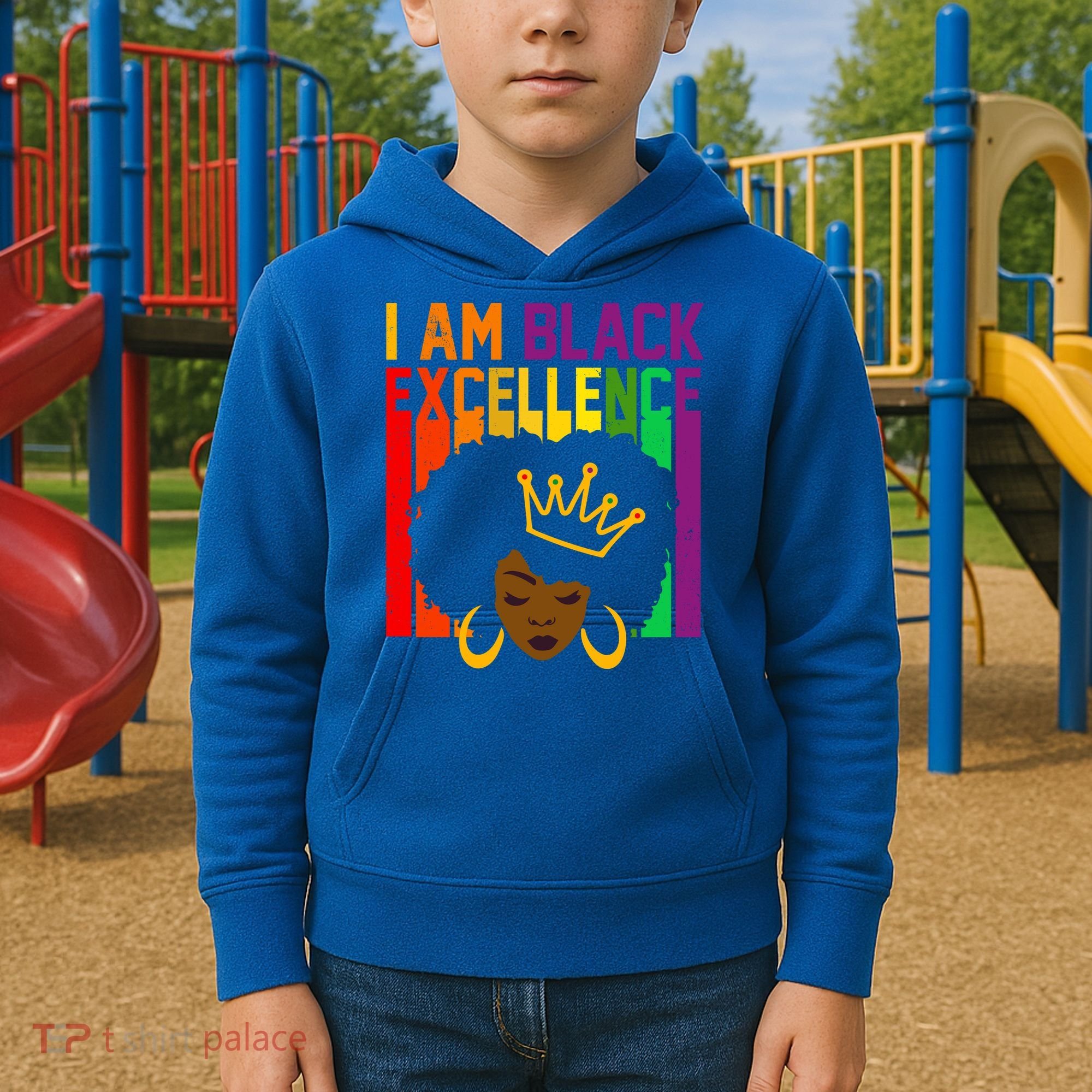 I Am Black Excellence Kids Hoodie