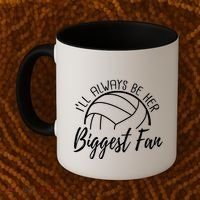 ILl Always Be Her Biggest Fan Volleyball Mom And Dad Gift Coffee Mug thumb 2