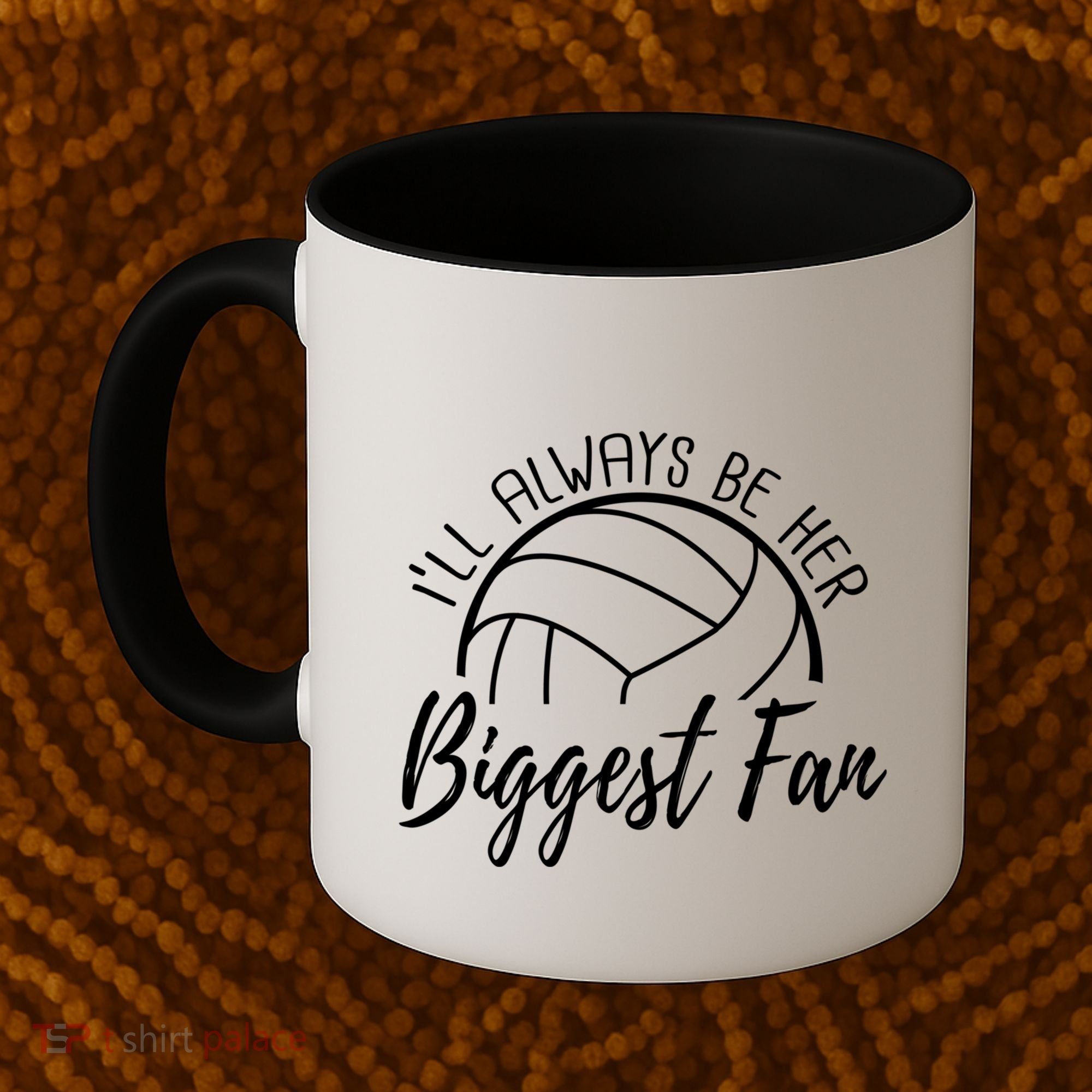 ILl Always Be Her Biggest Fan Volleyball Mom And Dad Gift Coffee Mug