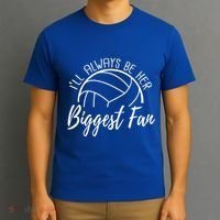 ILl Always Be Her Biggest Fan Volleyball Mom And Dad Gift T-Shirt thumb 3