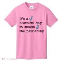 It's A Beautiful Day To Smash The Patriarchy Feminism Kids T-Shirt thumb 0