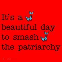 It's A Beautiful Day To Smash The Patriarchy Feminism Santa Hat thumb 1