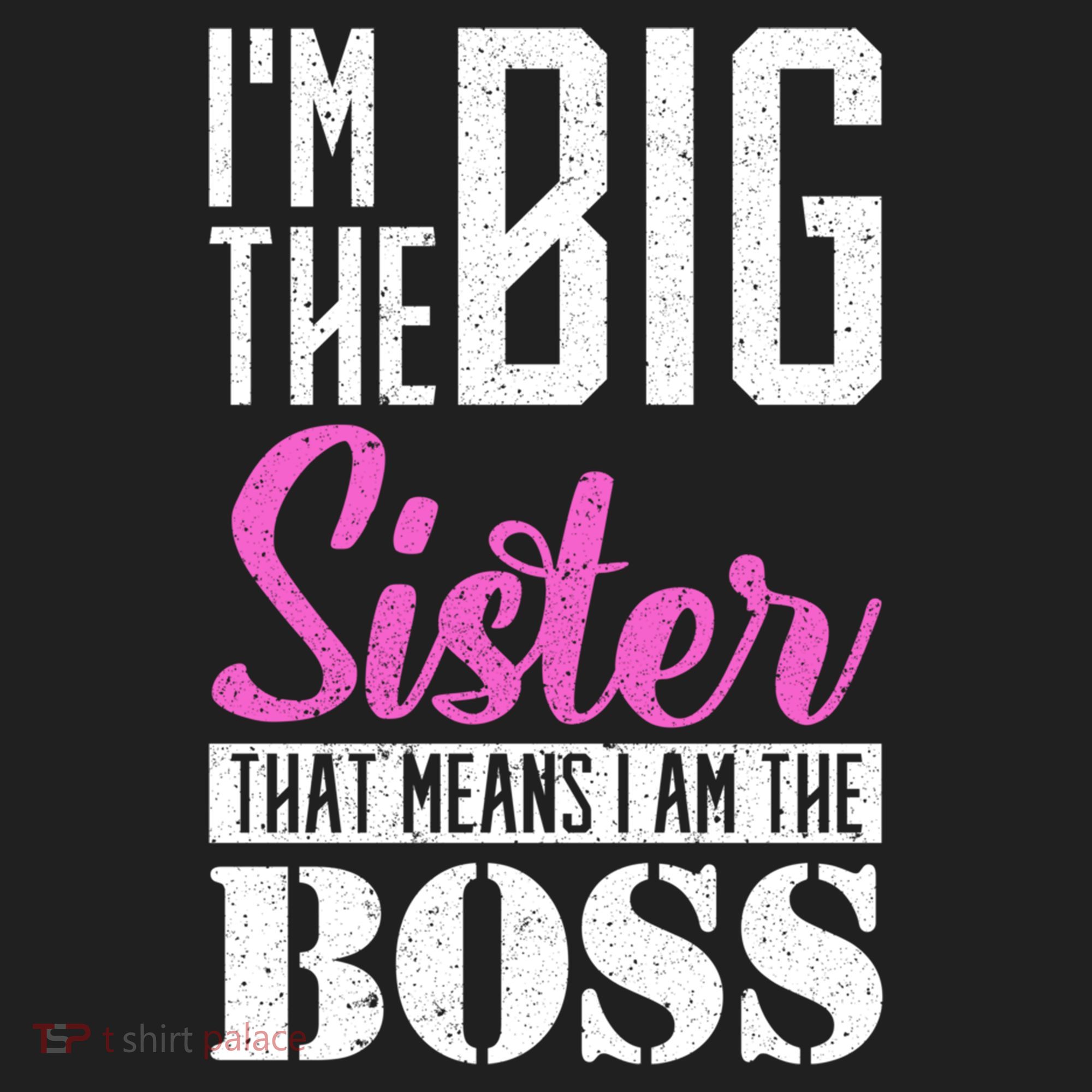 I Am Big Sister That Means I Am The Boss Older Sister Cute Gift Beanie