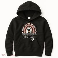 Its A Beautiful Day To Catch Babies Midwife LD Nurse Rainbow Kids Hoodie thumb 0