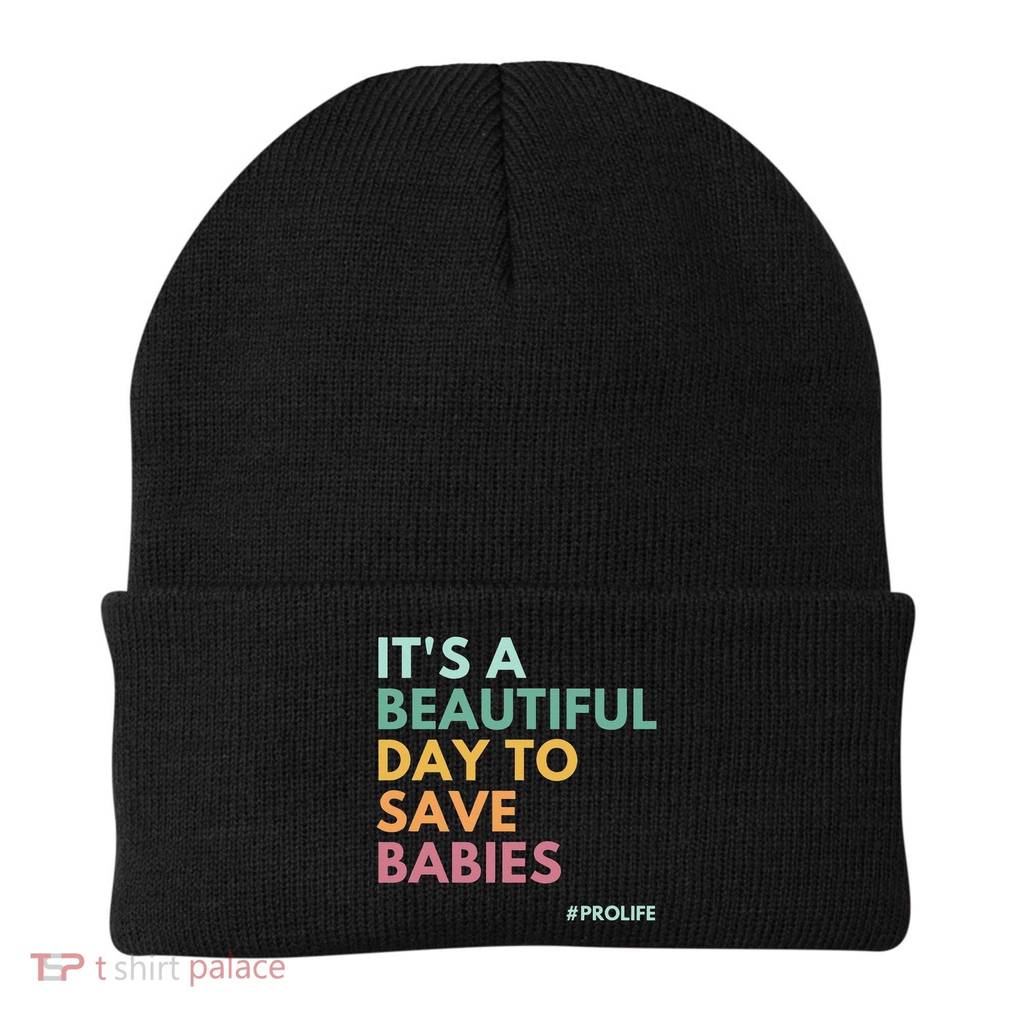 It's A Beautiful Day To Save Babies Pro Life Beanie