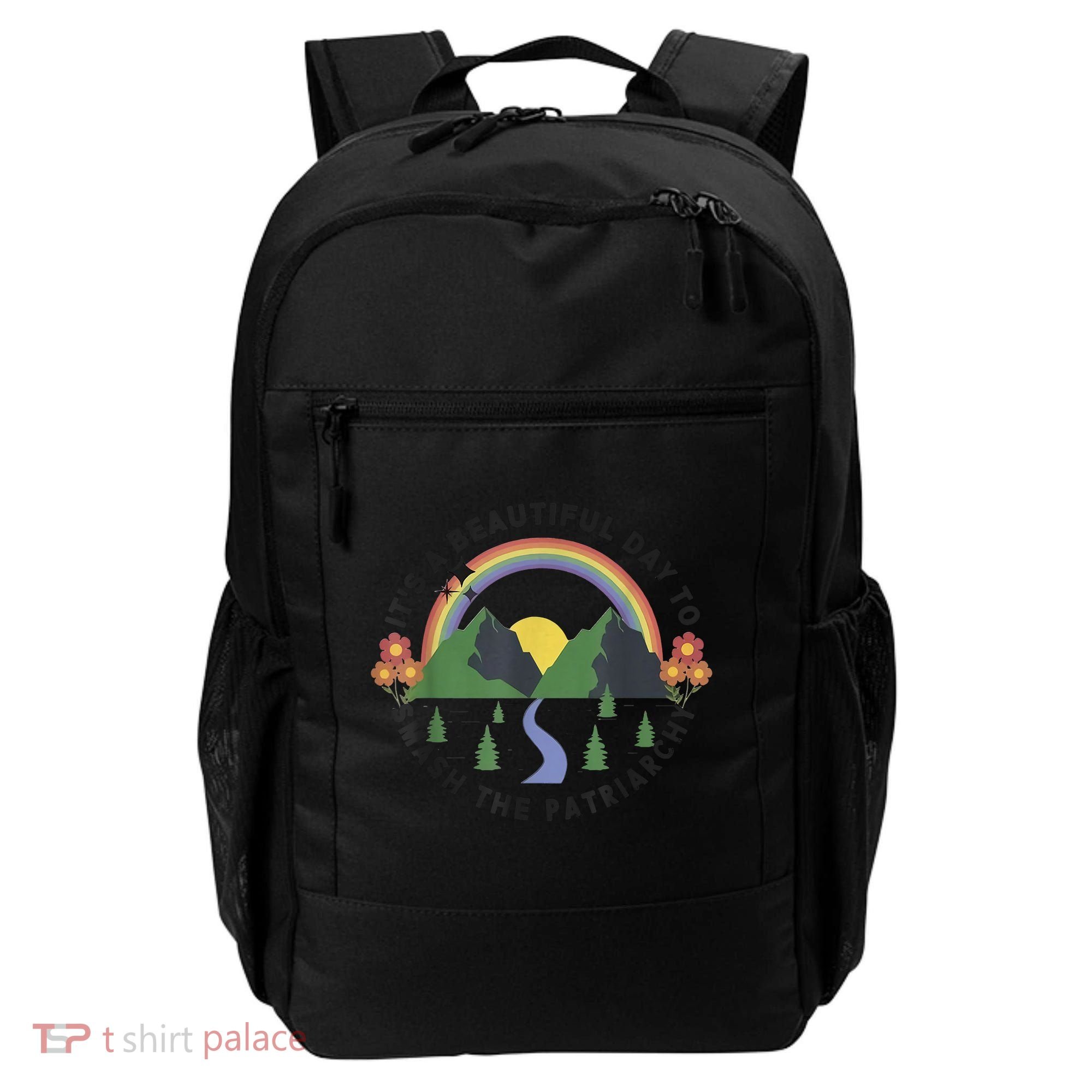It's A Beautiful Day To Smash The Patriarchy Retro Feminism Backpack