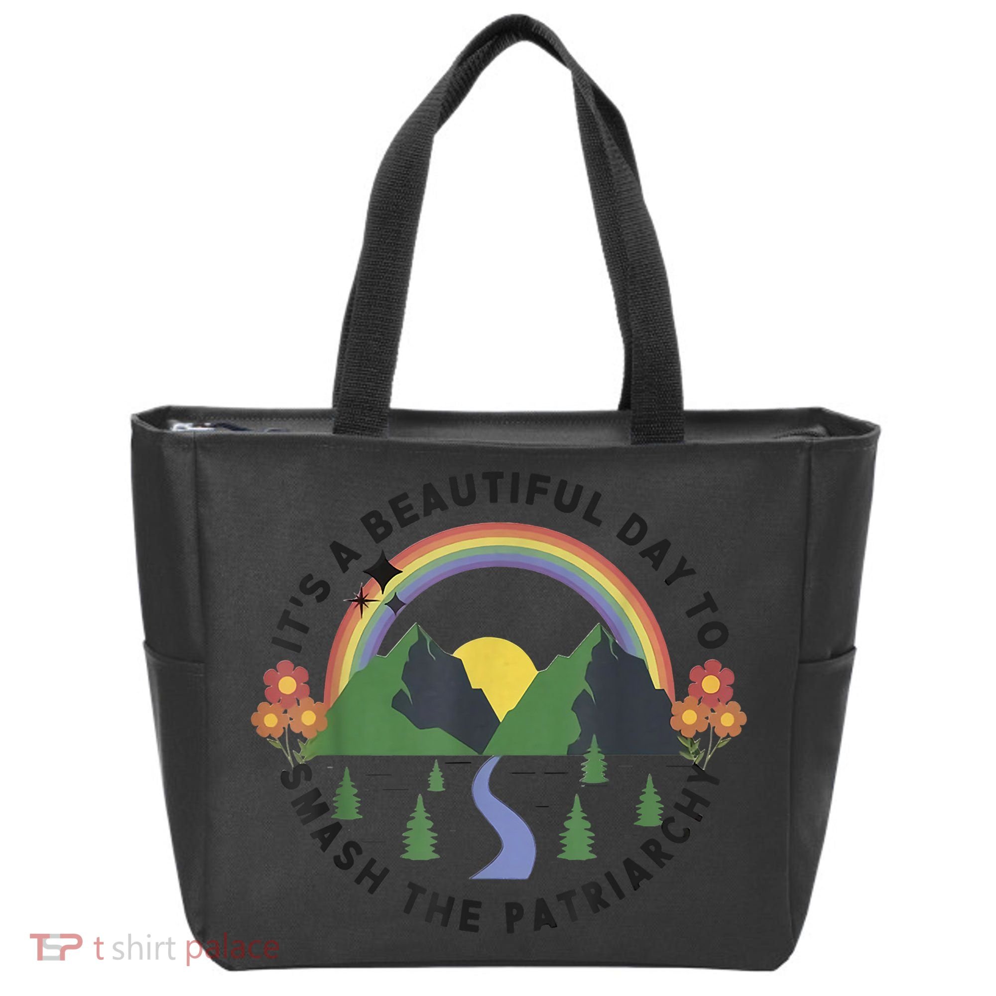 It's A Beautiful Day To Smash The Patriarchy Retro Feminism Tote Bag