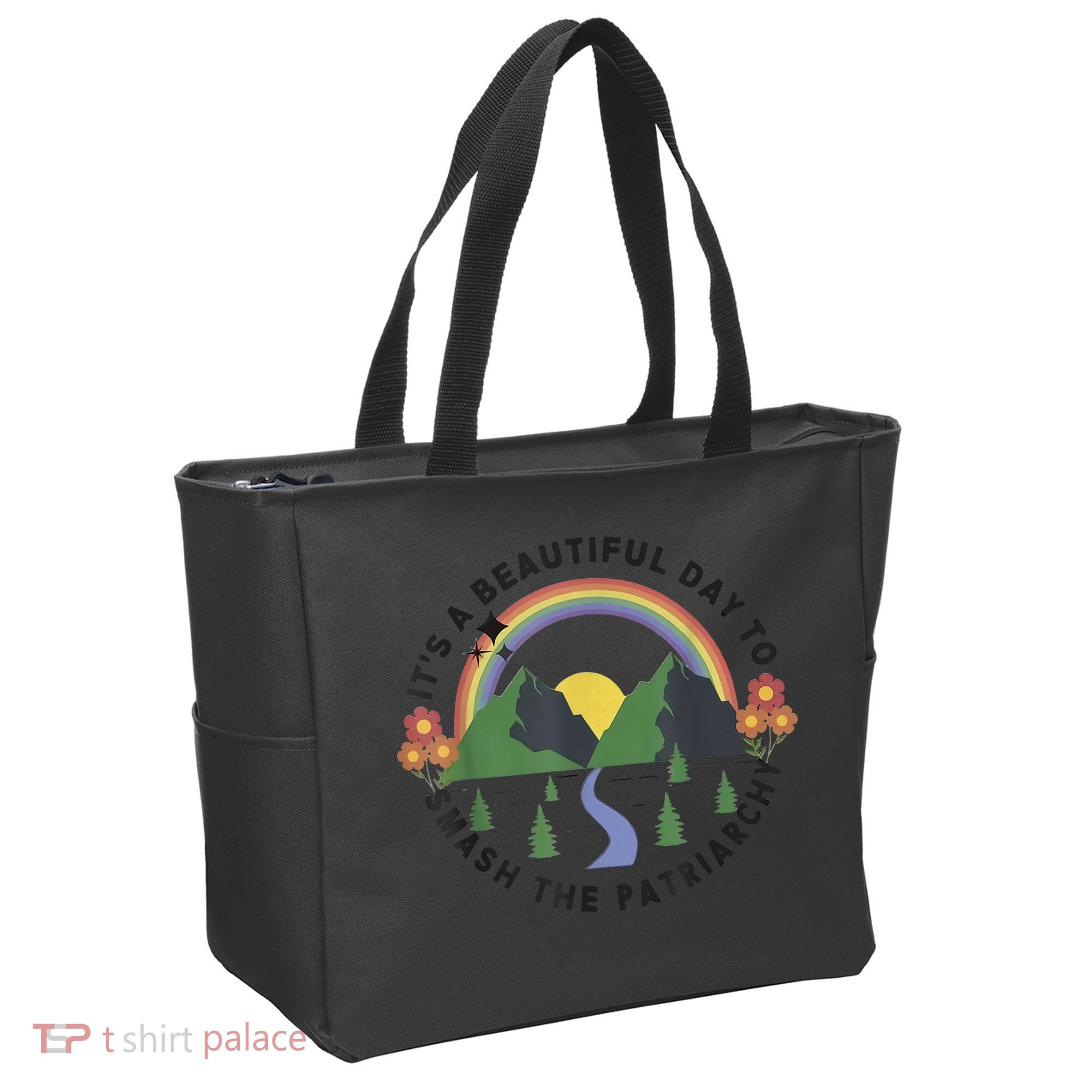 It's A Beautiful Day To Smash The Patriarchy Retro Feminism Tote Bag