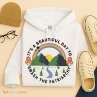 It's A Beautiful Day To Smash The Patriarchy Retro Feminism Hoodie thumb 4