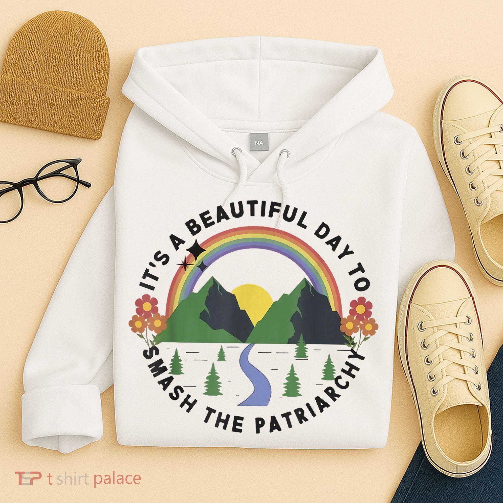 It's A Beautiful Day To Smash The Patriarchy Retro Feminism Hoodie