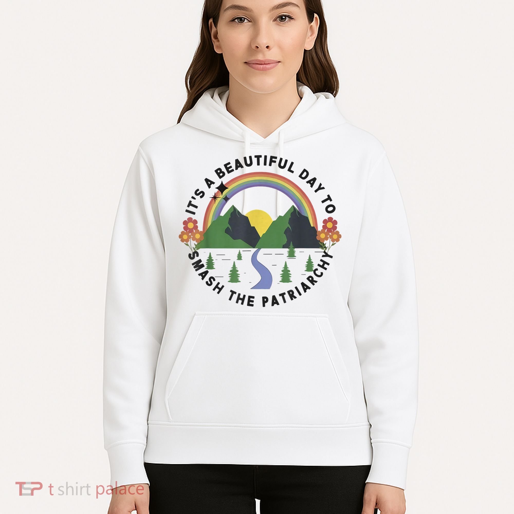 It's A Beautiful Day To Smash The Patriarchy Retro Feminism Hoodie