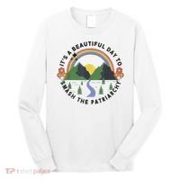 It's A Beautiful Day To Smash The Patriarchy Retro Feminism Long Sleeve Shirt thumb 0