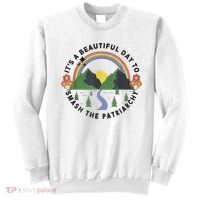 It's A Beautiful Day To Smash The Patriarchy Retro Feminism Sweatshirt thumb 0