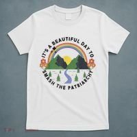 It's A Beautiful Day To Smash The Patriarchy Retro Feminism T-Shirt thumb 5