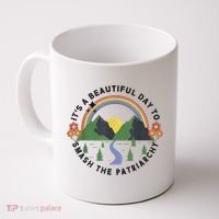 It's A Beautiful Day To Smash The Patriarchy Retro Feminism Coffee Mug thumb 0
