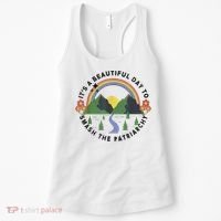 It's A Beautiful Day To Smash The Patriarchy Retro Feminism Women's Tank Top thumb 0