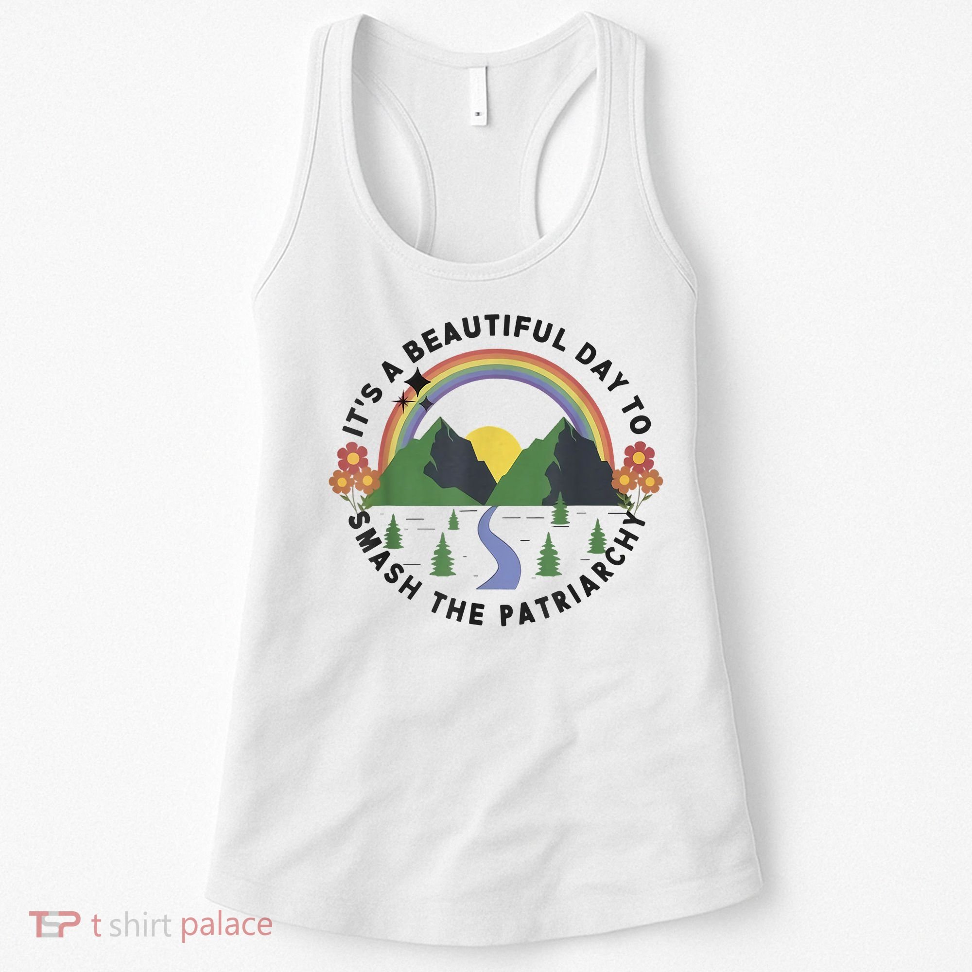 It's A Beautiful Day To Smash The Patriarchy Retro Feminism Women's Tank Top