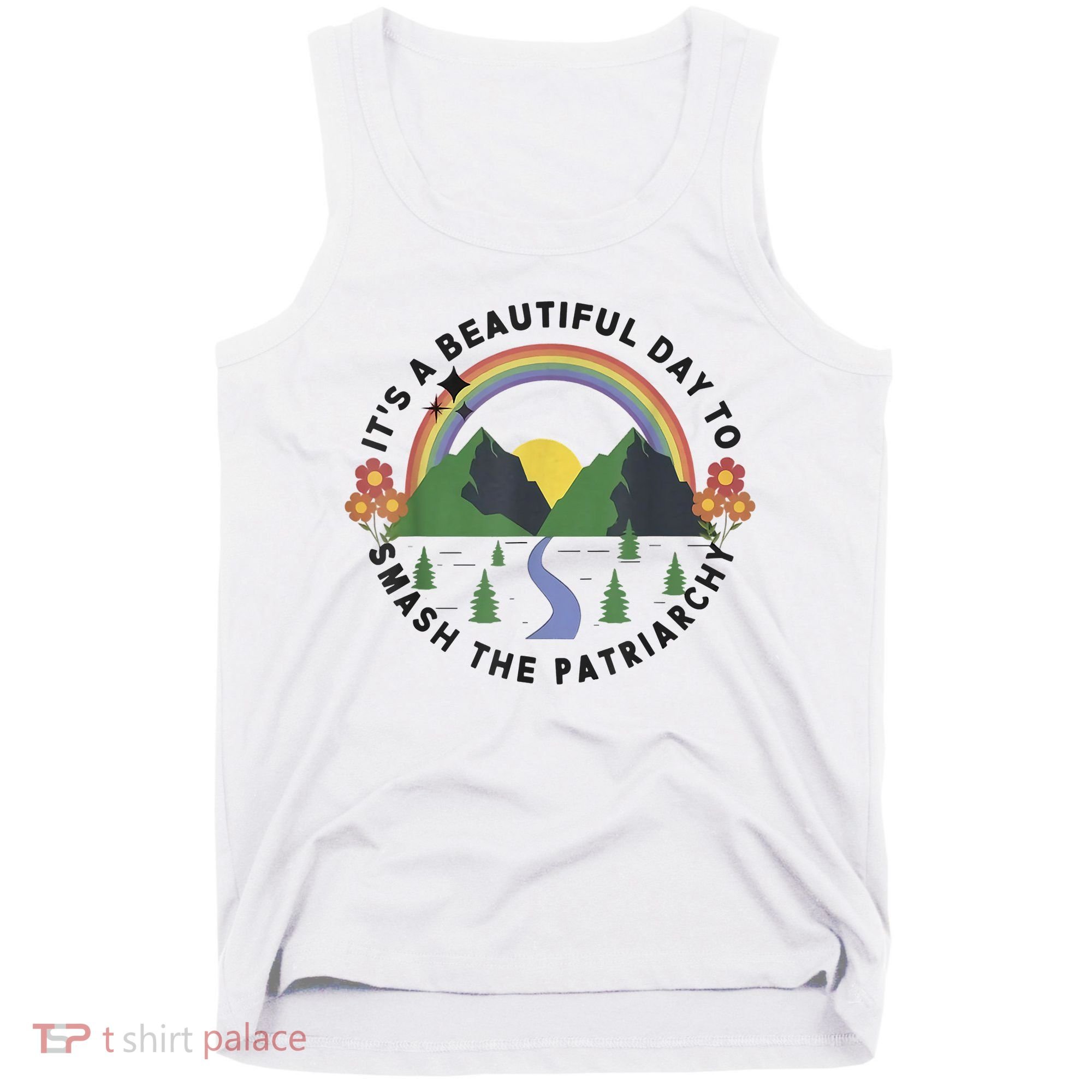It's A Beautiful Day To Smash The Patriarchy Retro Feminism Tank Top