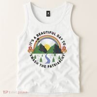 It's A Beautiful Day To Smash The Patriarchy Retro Feminism Tank Top thumb 2