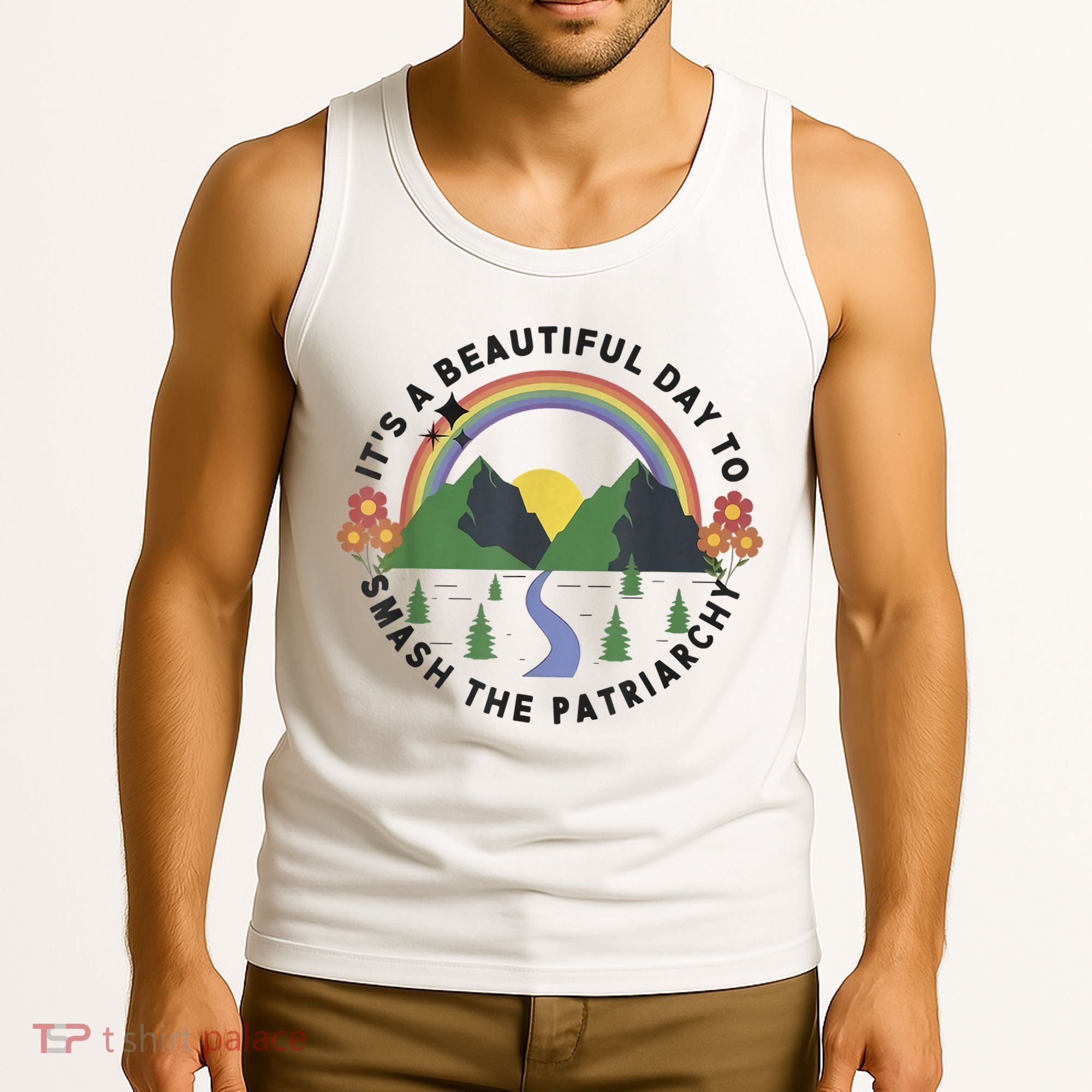 It's A Beautiful Day To Smash The Patriarchy Retro Feminism Tank Top