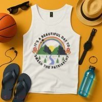 It's A Beautiful Day To Smash The Patriarchy Retro Feminism Tank Top thumb 4