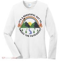 It's A Beautiful Day To Smash The Patriarchy Retro Feminism Women's Long Sleeve Shirt thumb 0