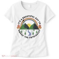 It's A Beautiful Day To Smash The Patriarchy Retro Feminism Women's T-Shirt thumb 0