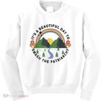 It's A Beautiful Day To Smash The Patriarchy Retro Feminism Kids Sweatshirt thumb 0