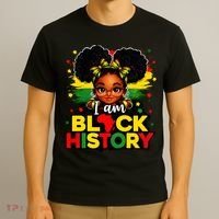 I Am Black History Coquette Pride African T-Shirt thumb 3