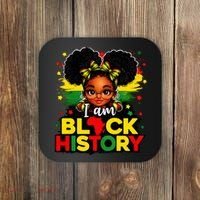 I Am Black History Coquette Pride African Coaster thumb 0