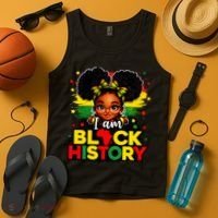 I Am Black History Coquette Pride African Tank Top thumb 4