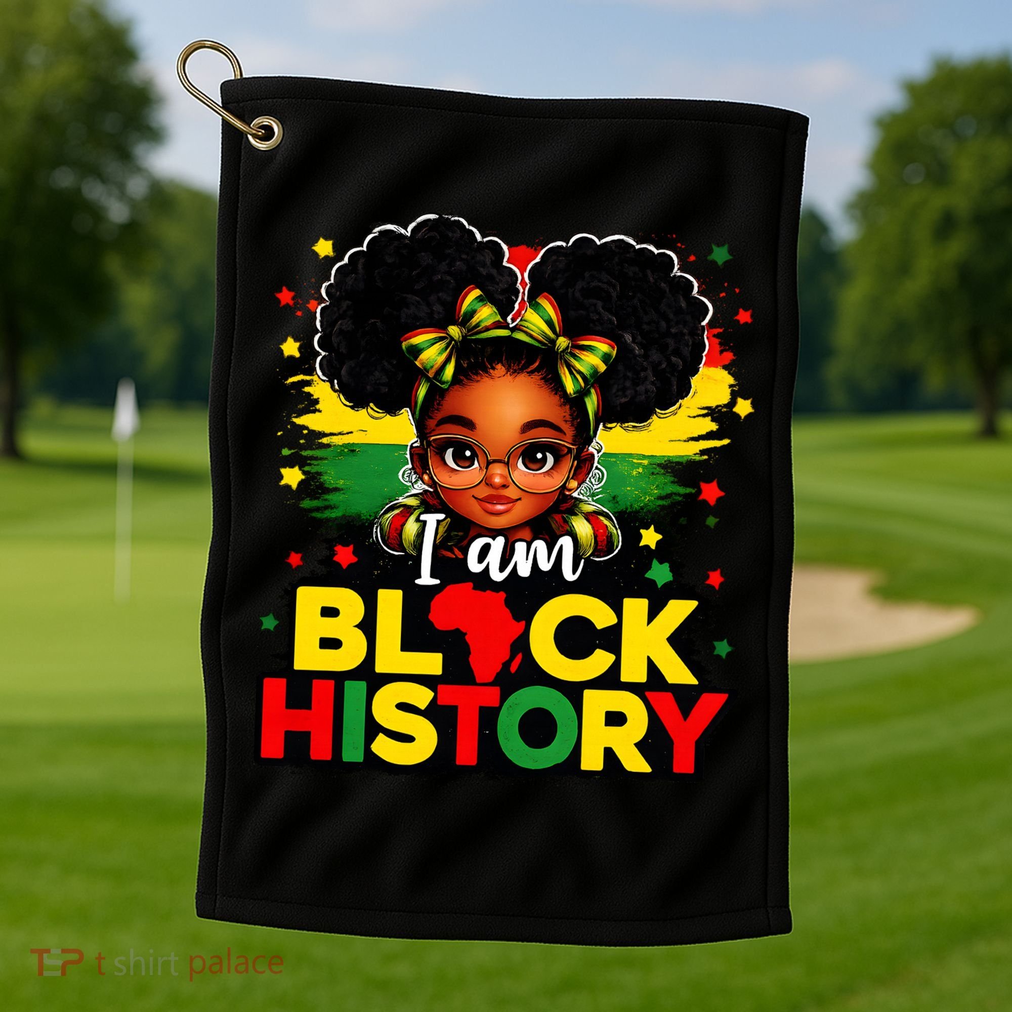 I Am Black History Coquette Pride African Golf Towel