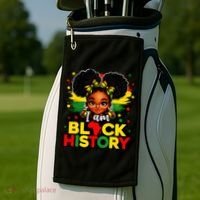I Am Black History Coquette Pride African Golf Towel thumb 2