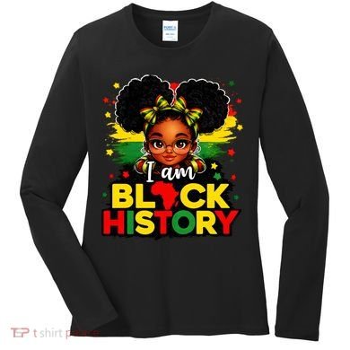 I Am Black History Coquette Pride African Women's Long Sleeve Shirt