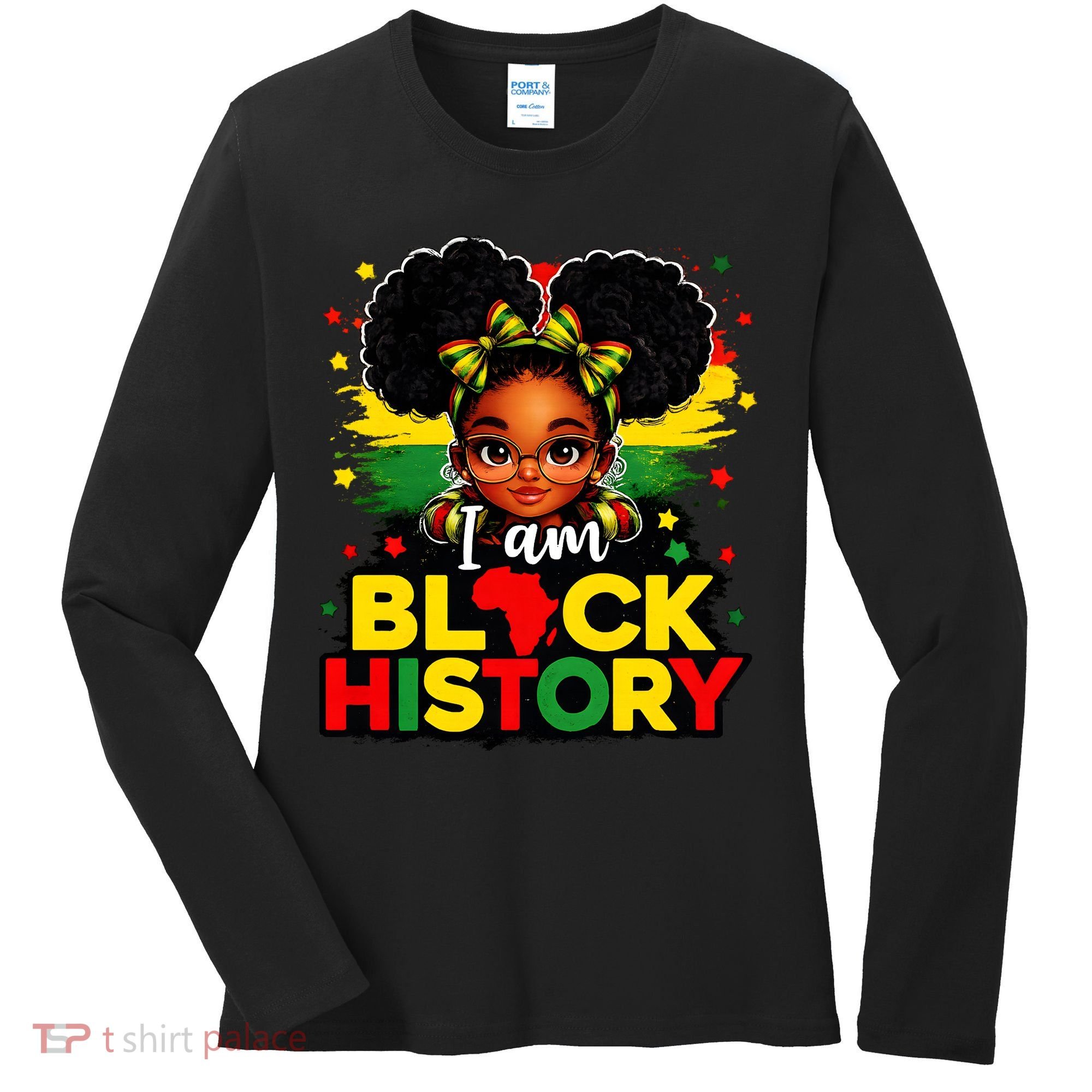 I Am Black History Coquette Pride African Women's Long Sleeve Shirt