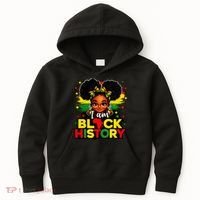 I Am Black History Coquette Pride African Kids Hoodie thumb 0