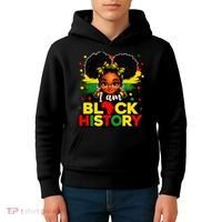 I Am Black History Coquette Pride African Kids Hoodie thumb 4