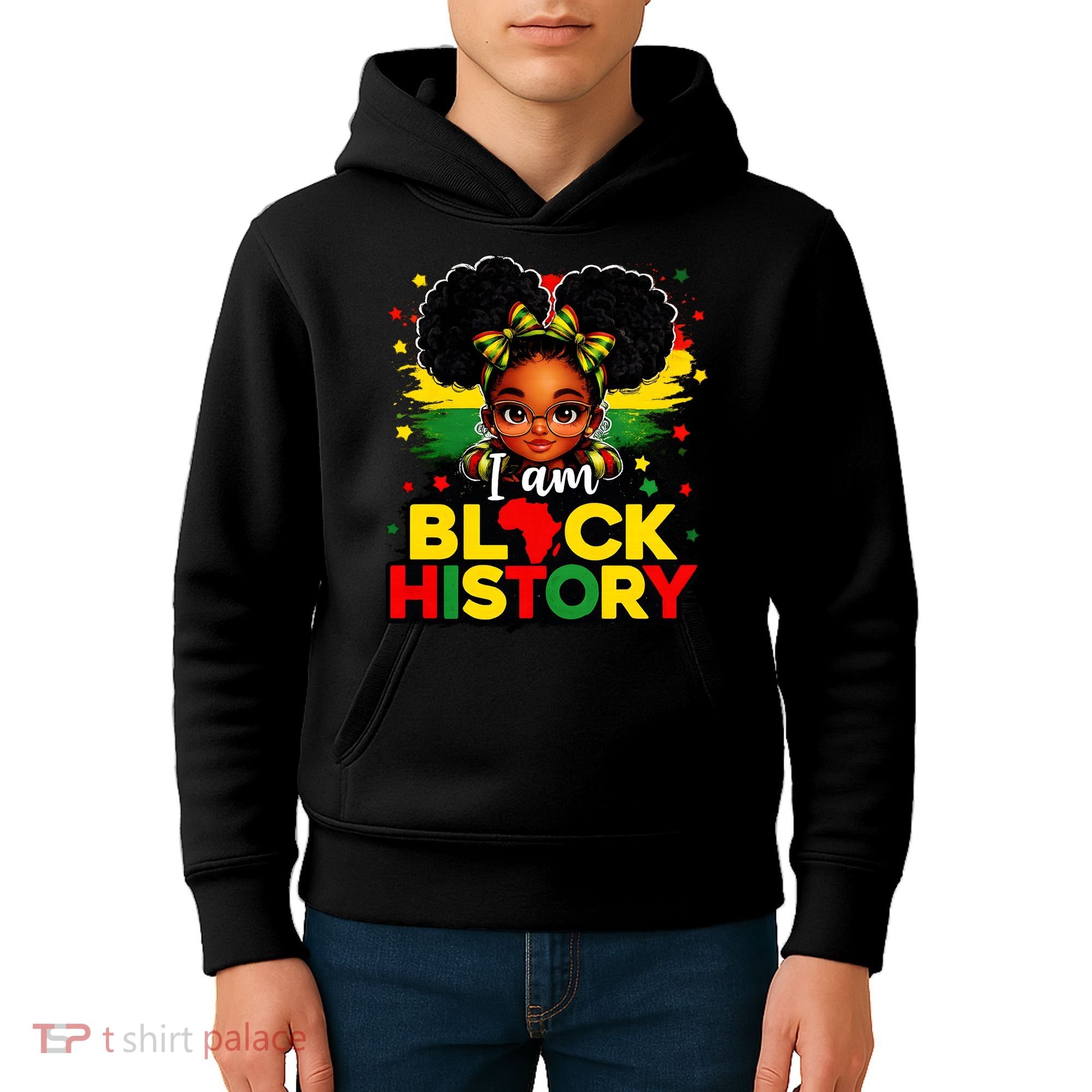 I Am Black History Coquette Pride African Kids Hoodie