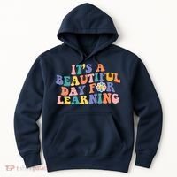 It's A Beautiful Day For Learning Back To School Retro Hoodie thumb 0