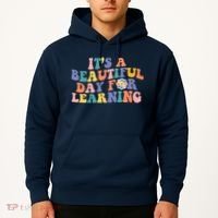 It's A Beautiful Day For Learning Back To School Retro Hoodie thumb 2