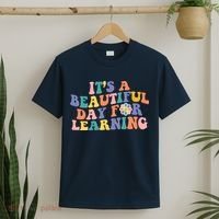 It's A Beautiful Day For Learning Back To School Retro T-Shirt thumb 2