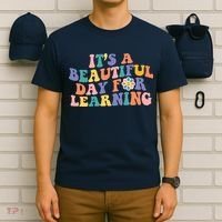 It's A Beautiful Day For Learning Back To School Retro T-Shirt thumb 6