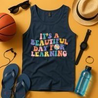 It's A Beautiful Day For Learning Back To School Retro Tank Top thumb 4