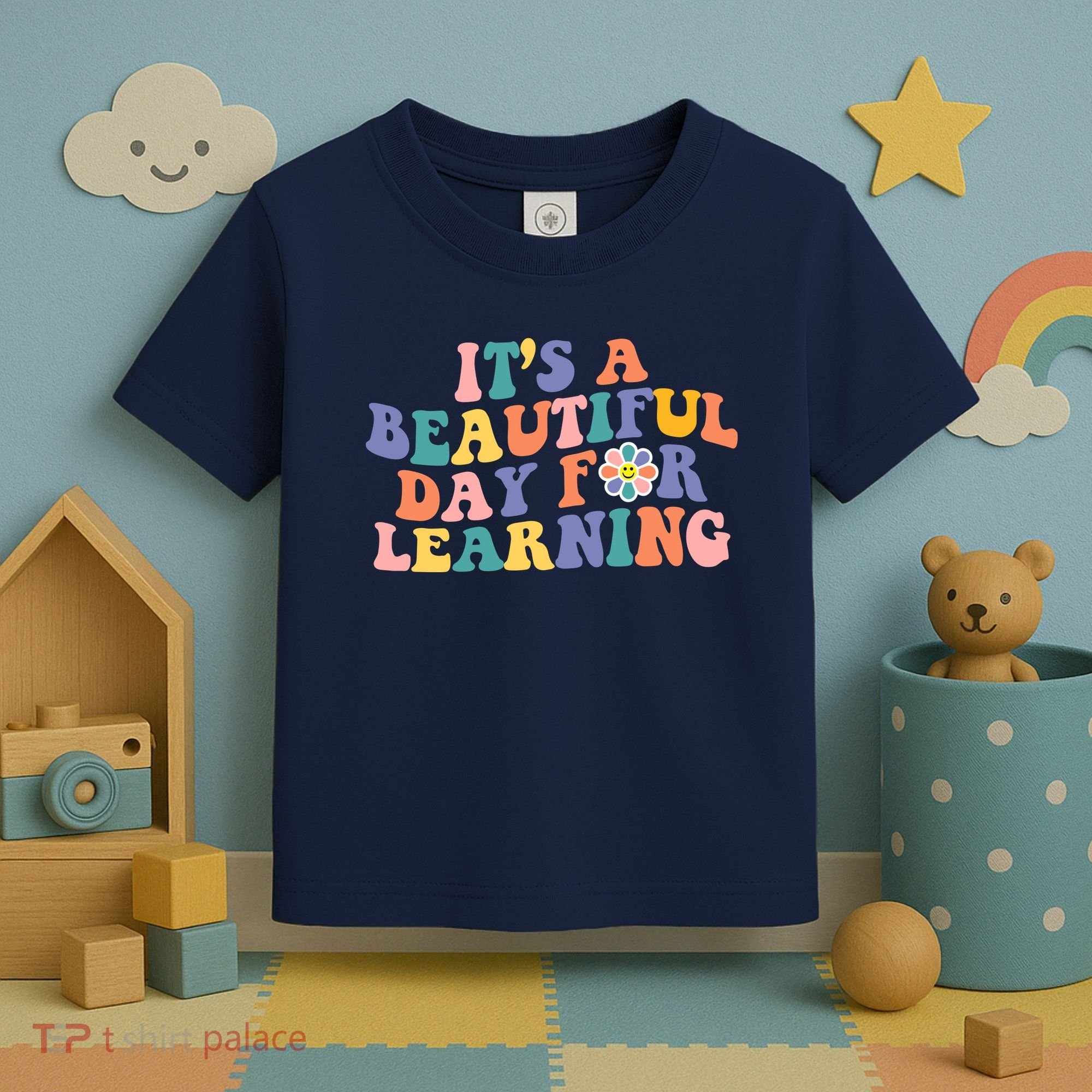 It's A Beautiful Day For Learning Back To School Retro Toddler T-Shirt