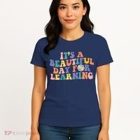 It's A Beautiful Day For Learning Back To School Retro Women's T-Shirt thumb 4