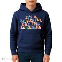 It's A Beautiful Day For Learning Back To School Retro Kids Hoodie thumb 4
